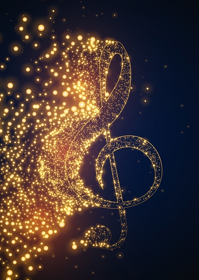 Glitter musical notation