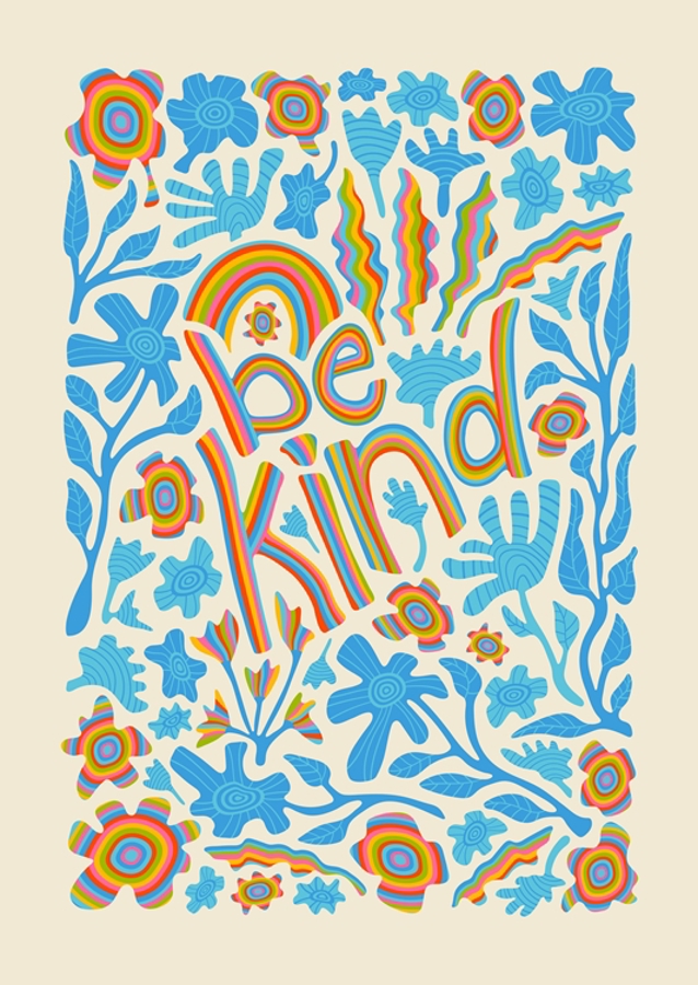 BE KIND Kindness Flower Quote
