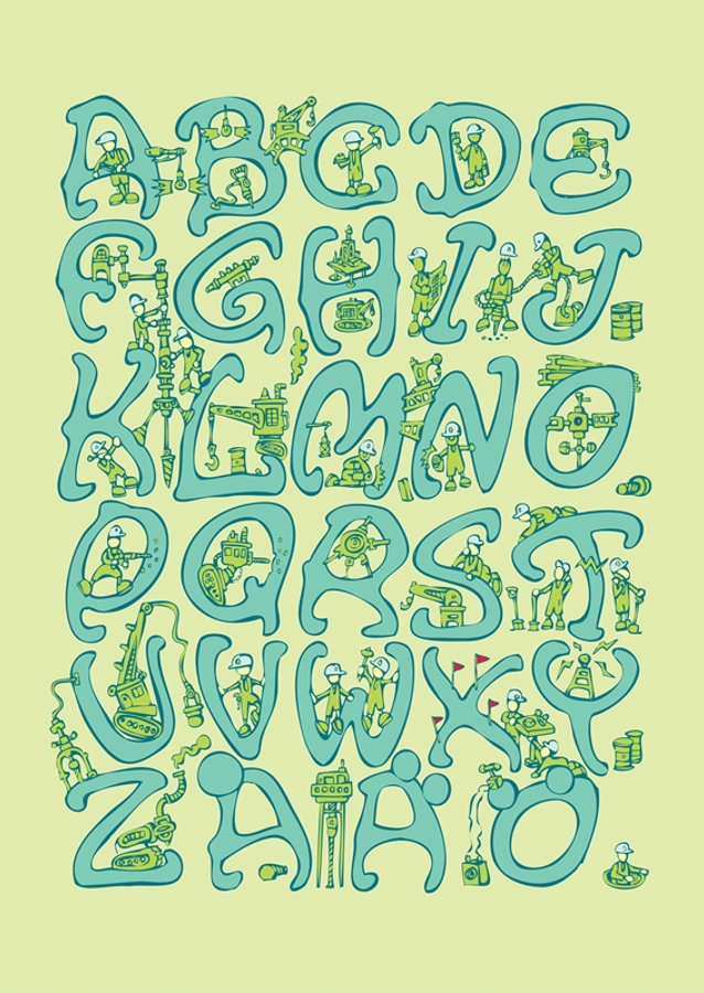 Alphabet Lemon green