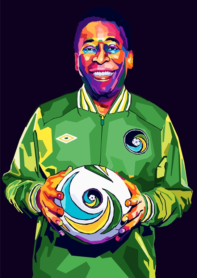 Pele Legend Wpap Pop Art