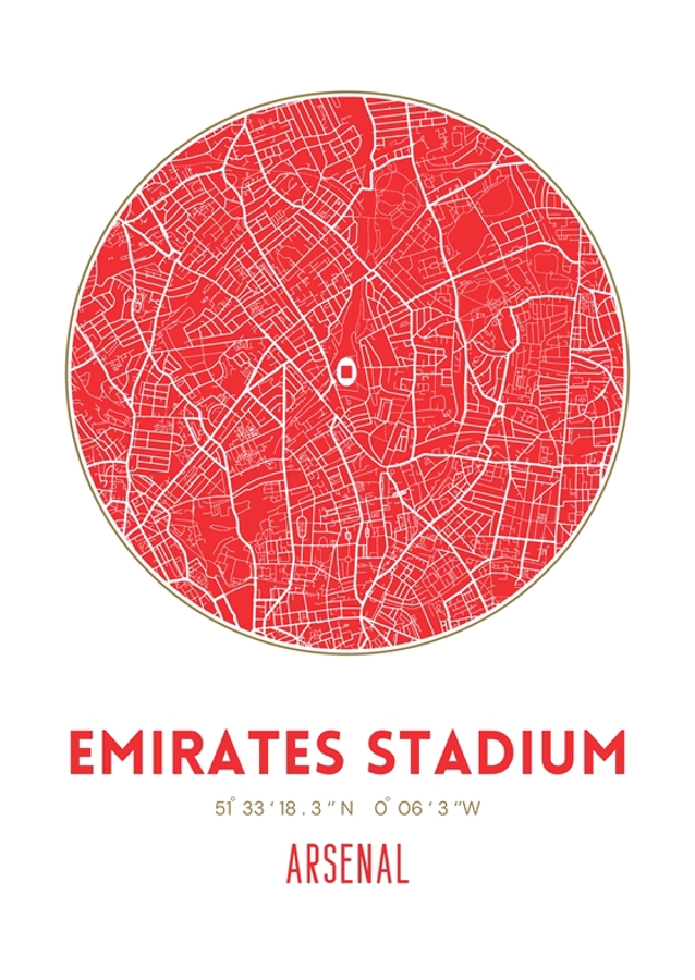 EMIRATES STADIUMIN KARTTA