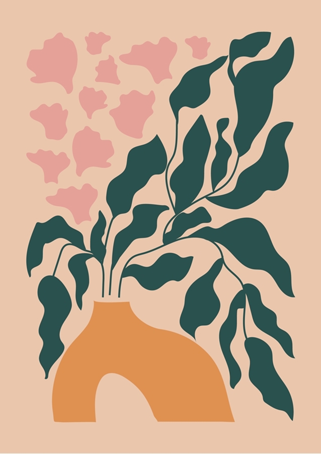 Botanical abstract flowers.