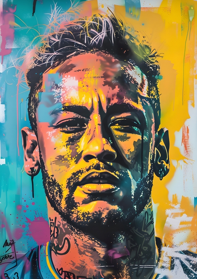Pop art Neymar Jr Graffiti