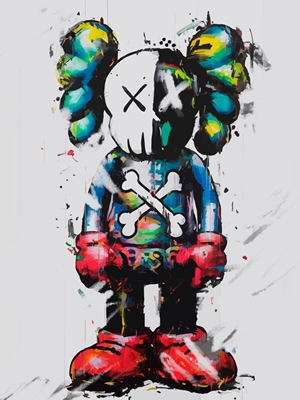 Kaws colorful street art posters & prints by ed ramos - Printler