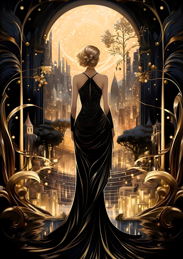 Art Deco - Vrouw bij het raam