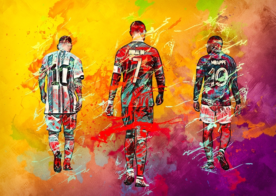 Ronaldo Messi Mbappe