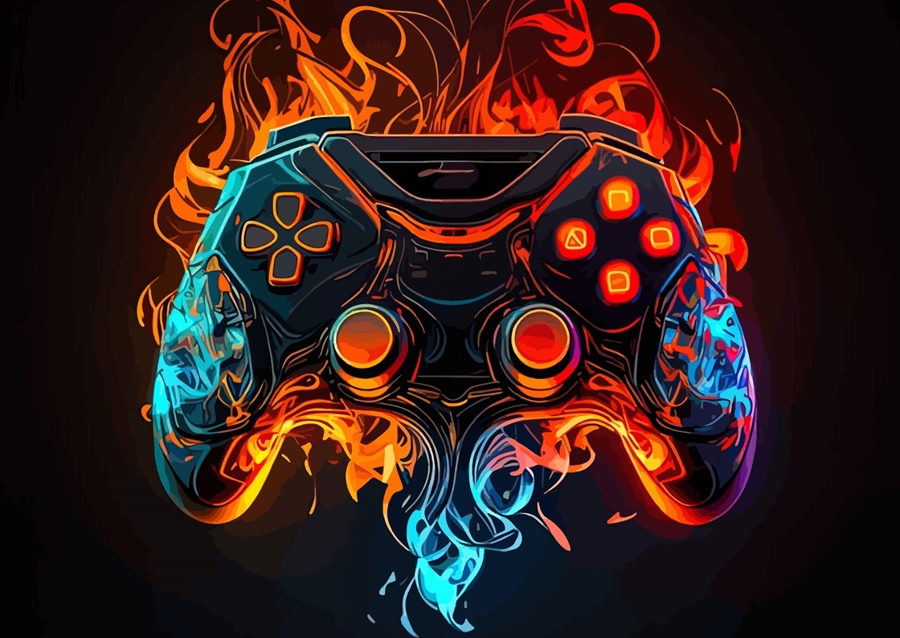 Consoul-kontroller for spilling