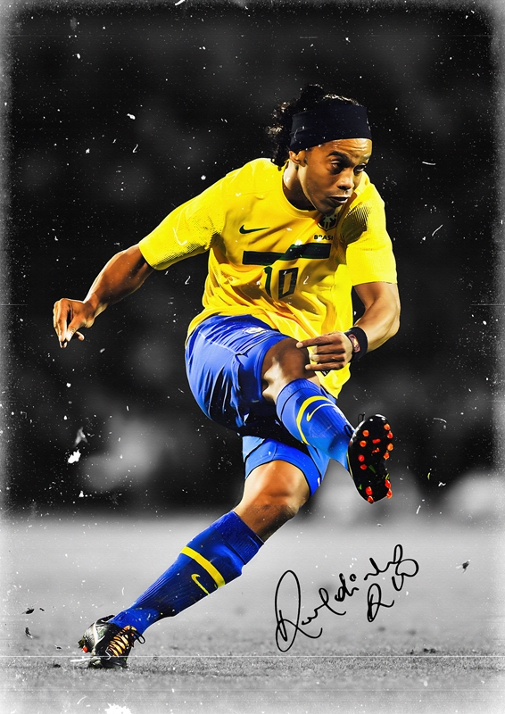 Ronaldinho Brazil Signature posters & prints by Mrcus JOJO