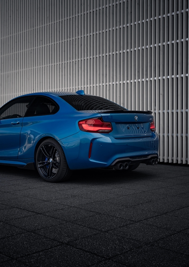 BMW M2 F87 Longbeach Blue Rear