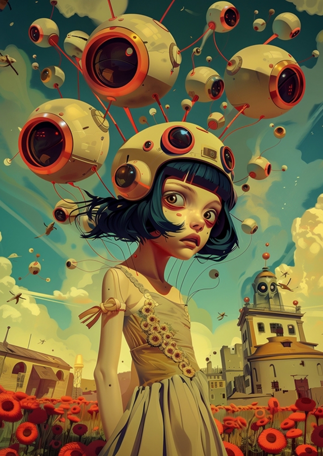 Retro-futuristisk manga fylder