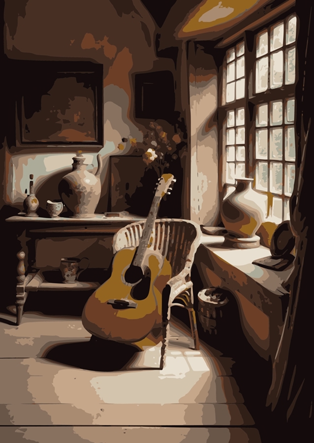 Gitara akustyczna w kolorze antycznym Liv