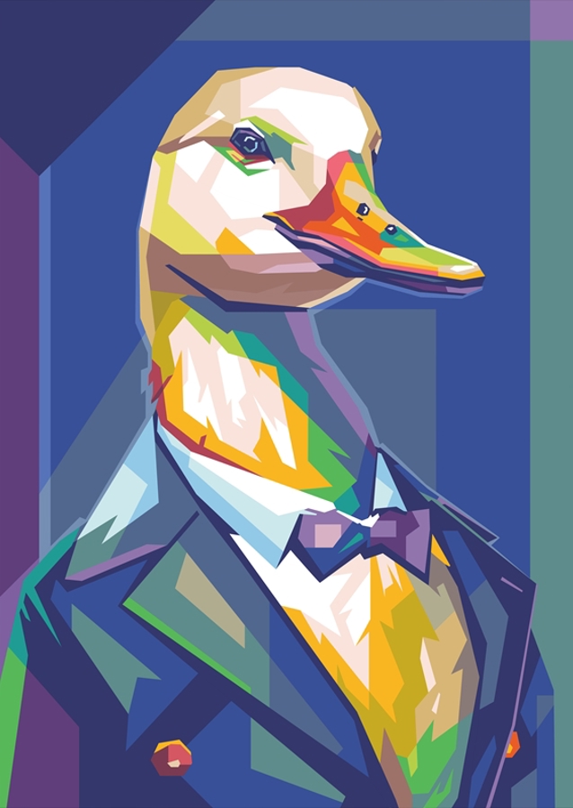 Duck Man in design wpap