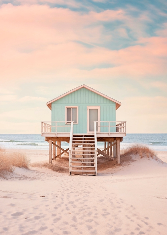 Plage du coucher de soleil du Pacifique