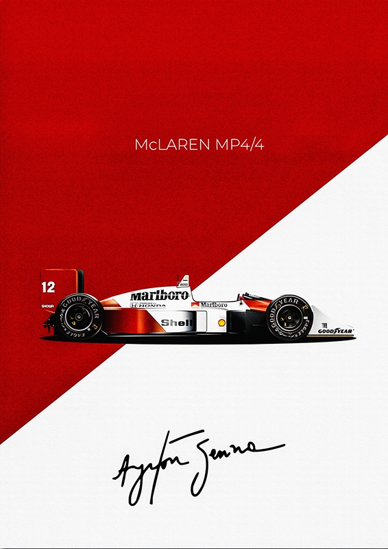 Ayrton Senna F1 1 MP44 plakaty & art prints autorstwa Martin