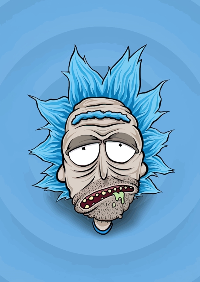 Cara divertida Rick Y Morty