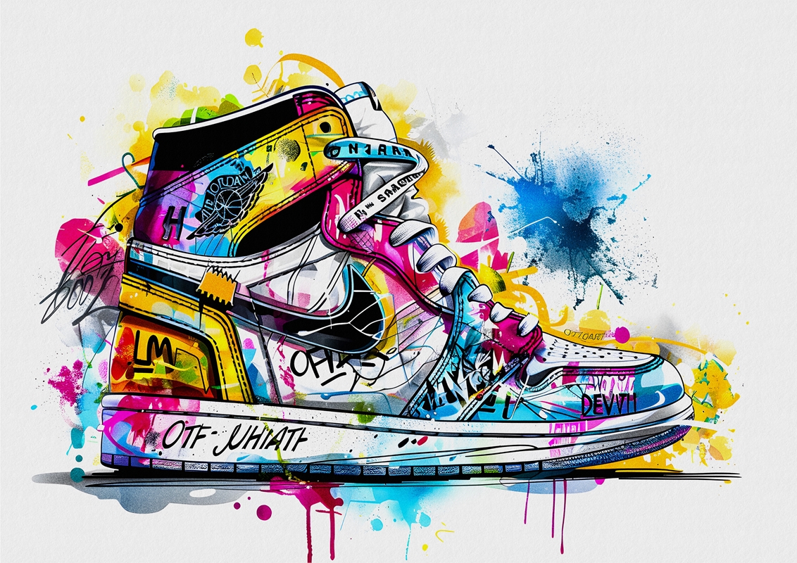 Pop art Sneaker Graffiti posters & prints by jenny maksoud - Printler