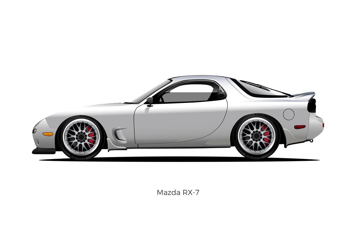 Mazda RX7 plakaty & art prints autorstwa Conceptual