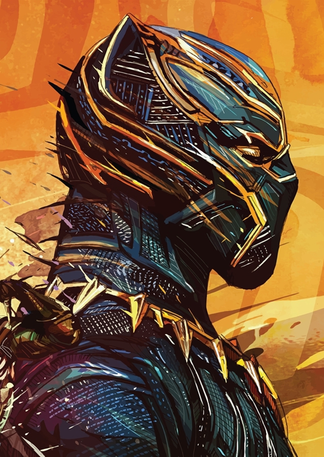 Abstraktes Superhelden-Kunstwerk