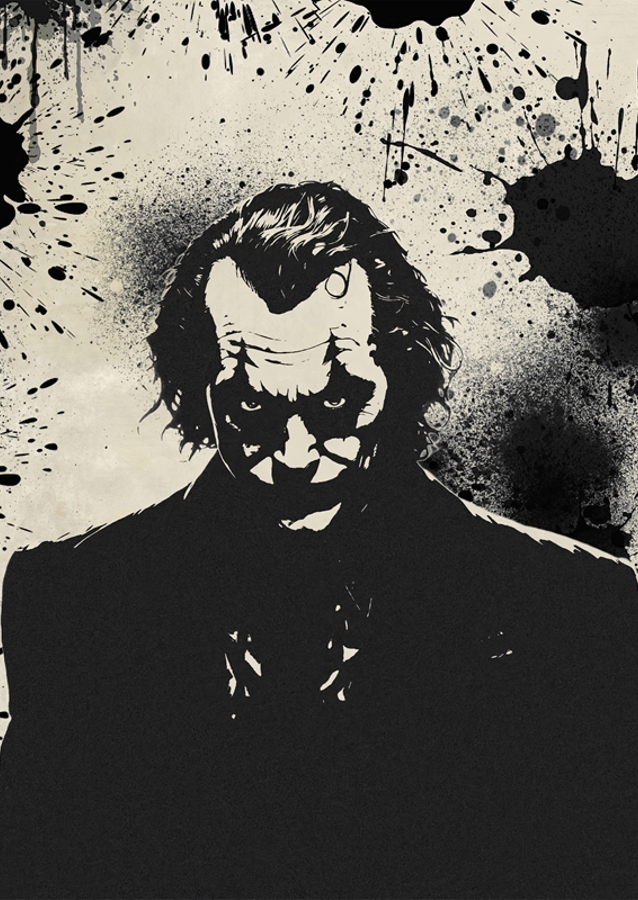 Joker Black Watercolor