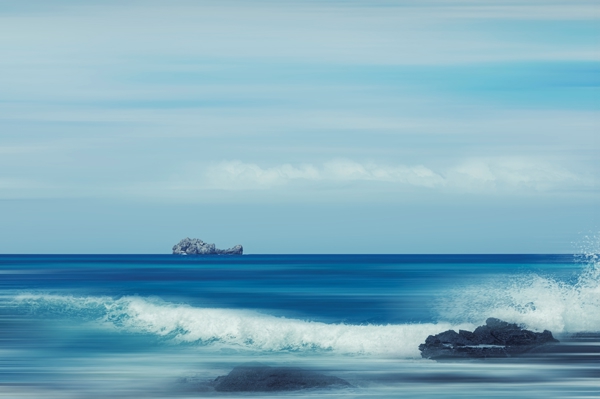 Poster: Abstrait Bleu Méditerranée - Dirk Wüstenhagen