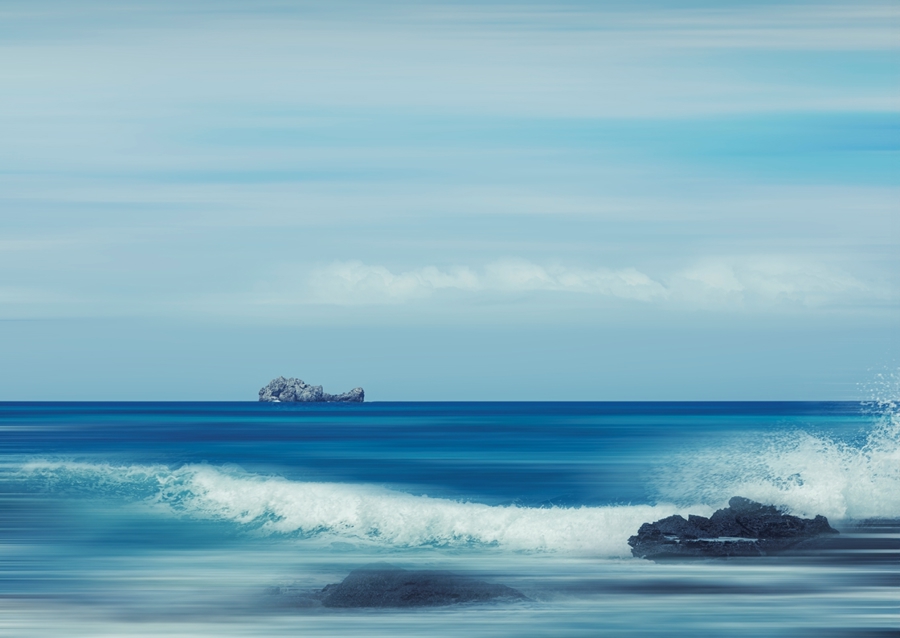 Abstrait Bleu Méditerranée