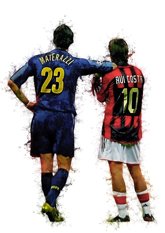Rui Costa et Marco Materazzi