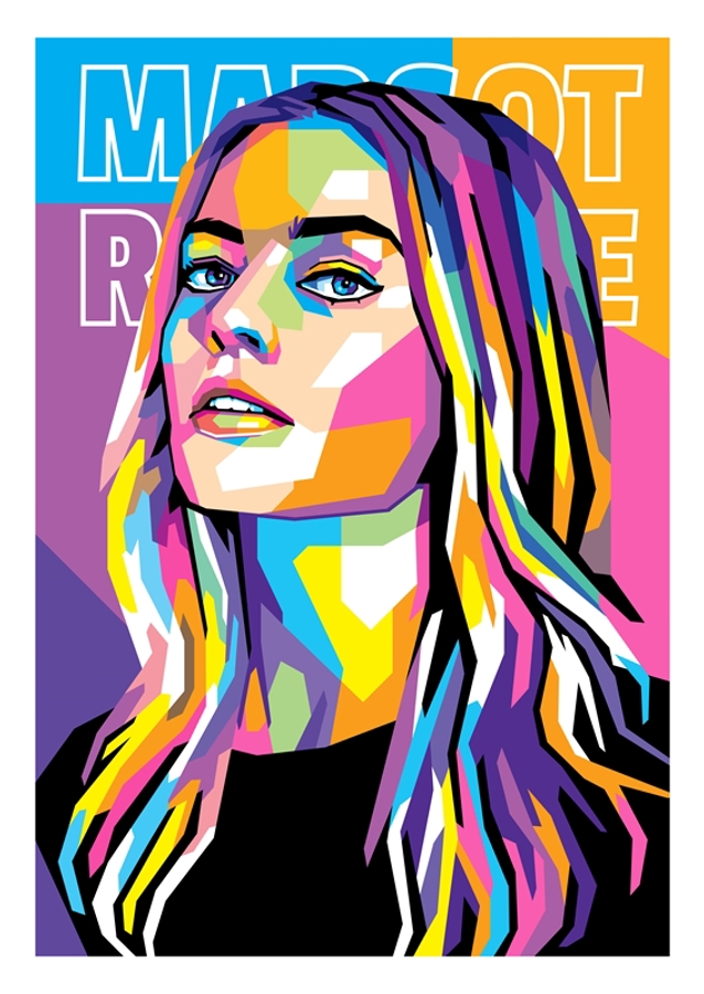 Margot Robbie ve stylu WPAP