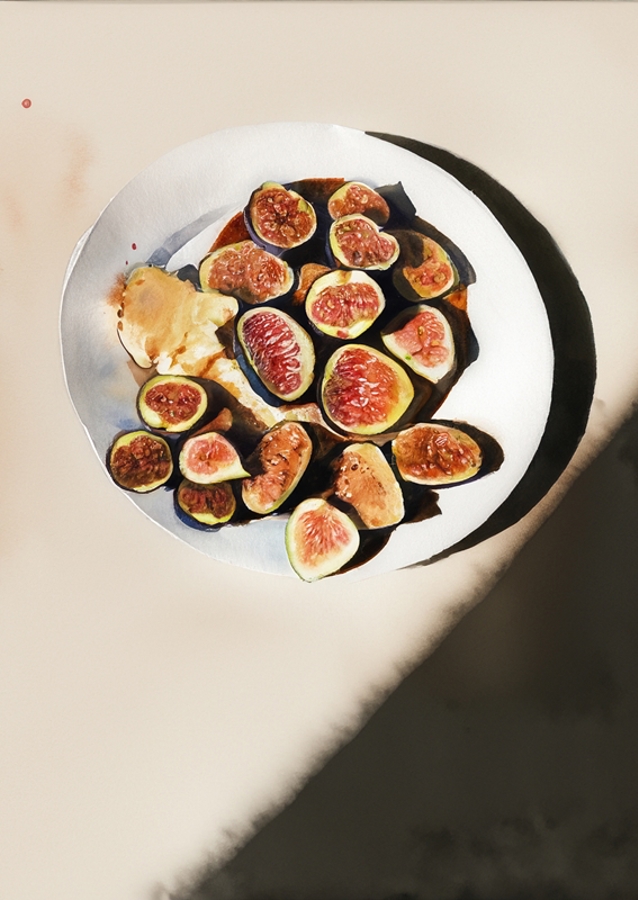 Figues sur une assiette