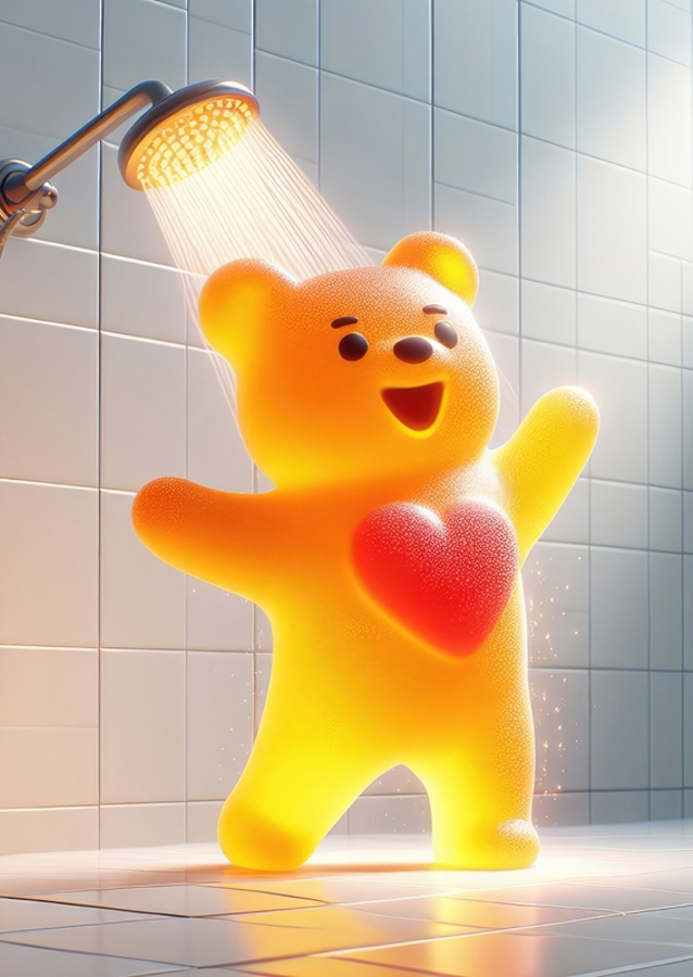 Zamilovaný gumový medvídek