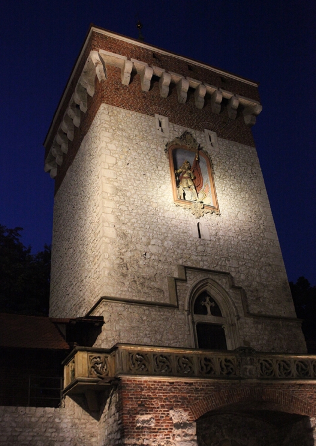 Brána svatého Floriána v Krakově...