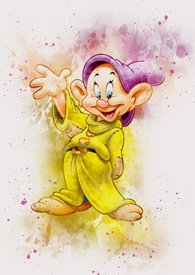 Dopey Dwarf Watercolor