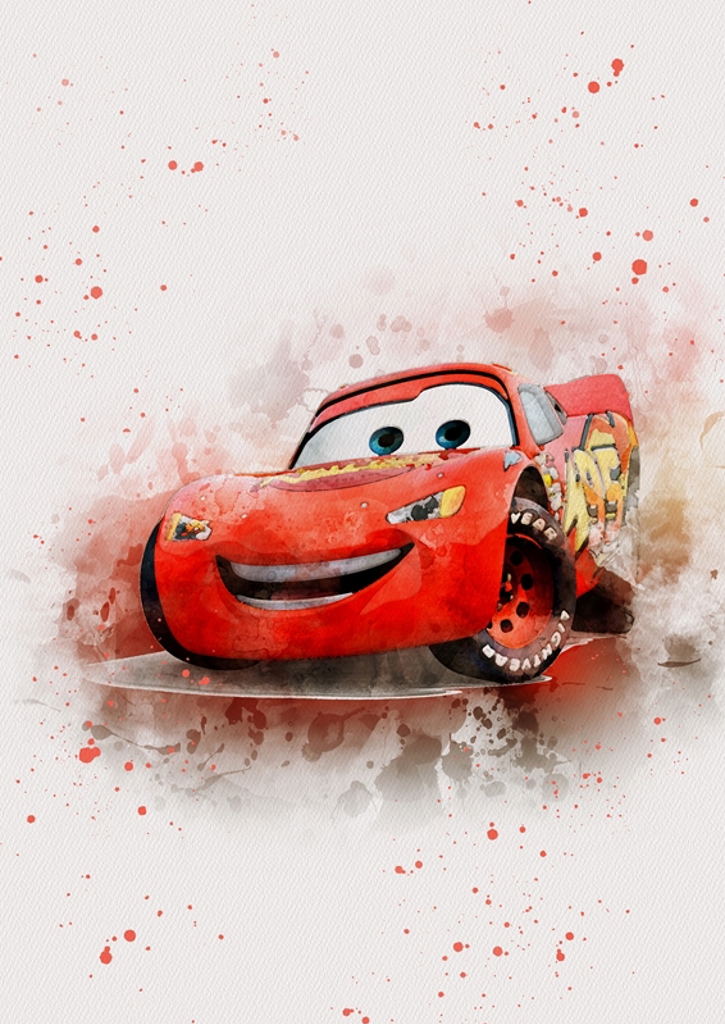mcqueen-cars-watercolor-posters-prints-by-morgan-lee-printler
