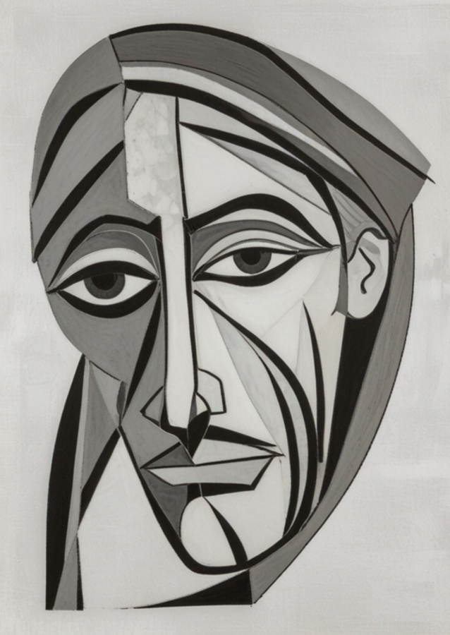 Ligne du visage-style Picasso