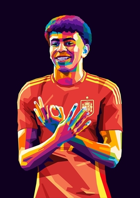 Lamine Yamal Fußball Poster - Leinwand Druck 20x30cm