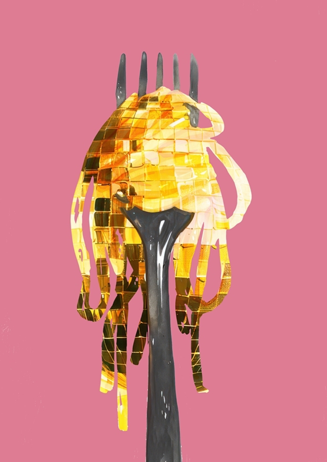 Disco koule vidlička na špagety