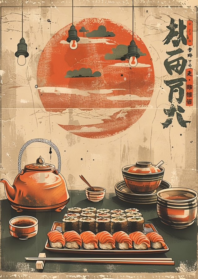 Vintage japanese poster