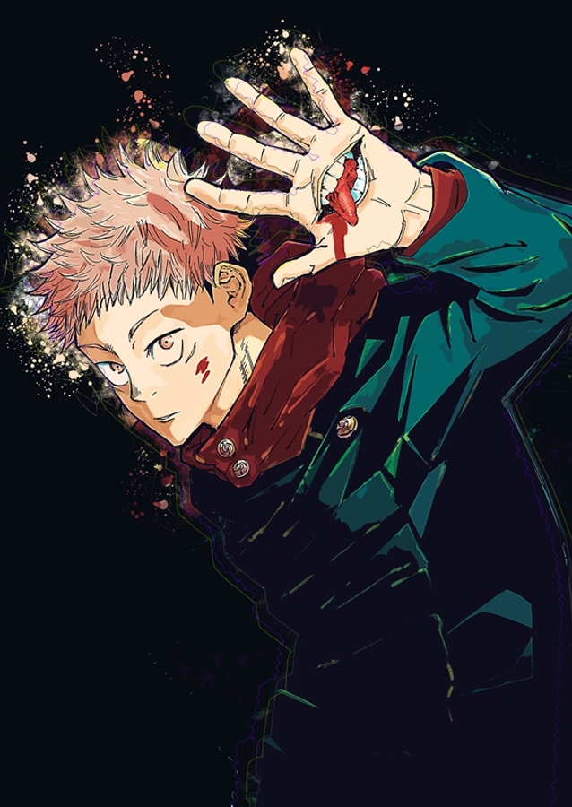 Yuji Itadori Úsmev ruky