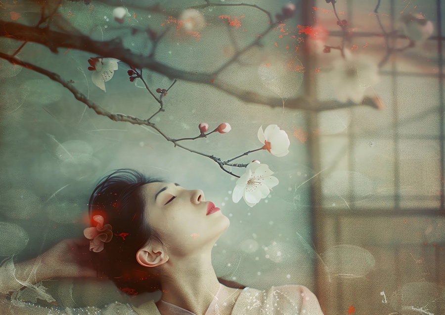 Unter dem Charme des Pflaumenbaums