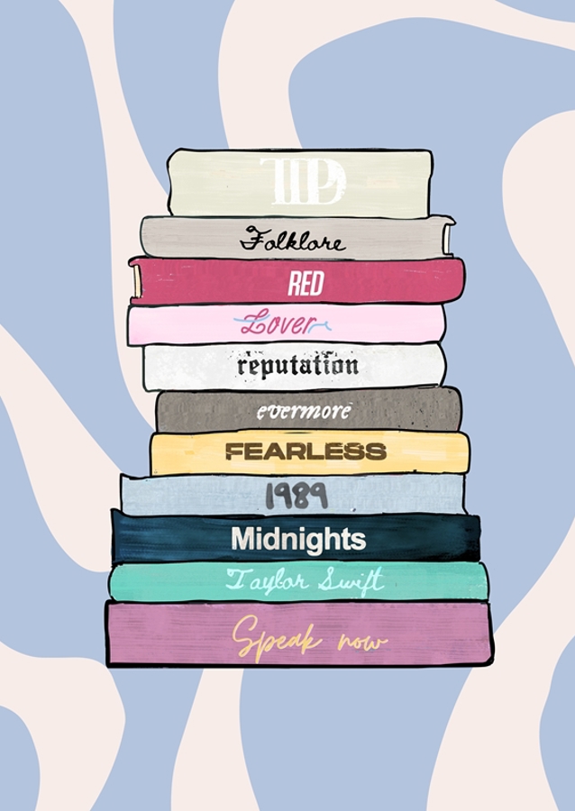 Taylor Swift Album Stack Art