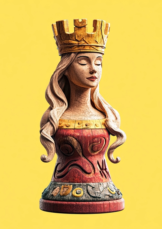 Koningin van het schaakbord