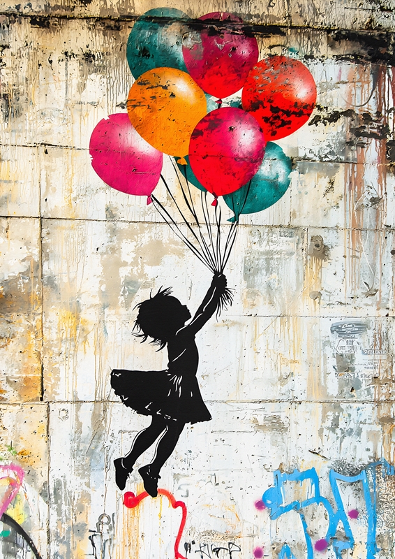 Balloon Escape Banksy Art posters & prints by Alex Morgan