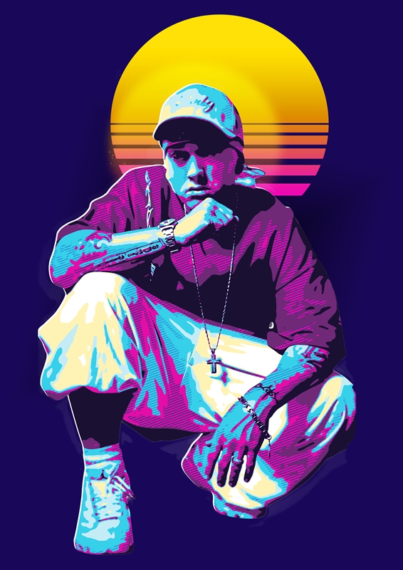 Eminem Rapper poster & stampe di RETRO 80S - Printler