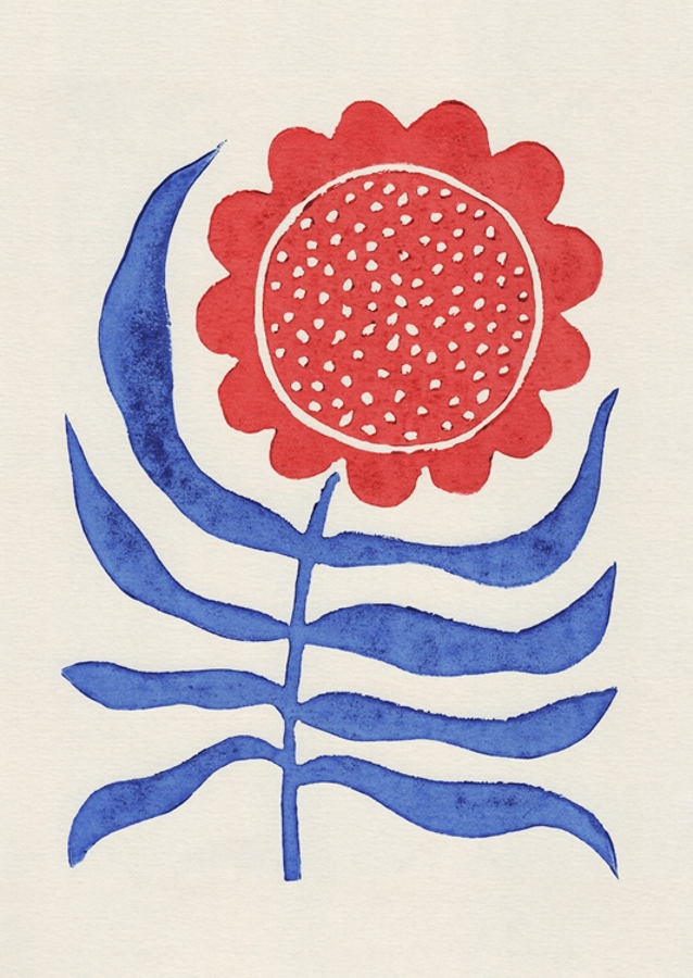 Red and Blue Flower
