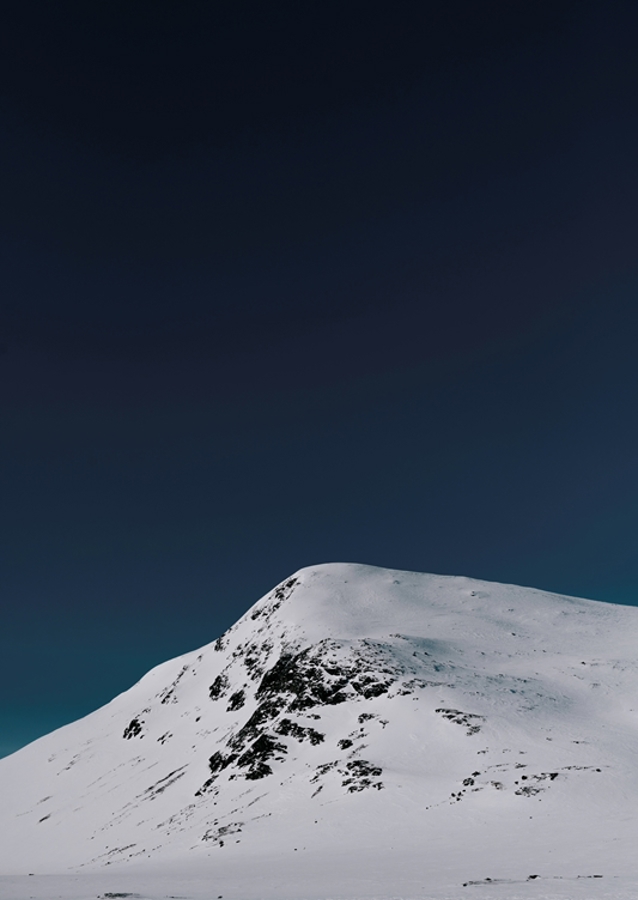 Bergstopp i snö
