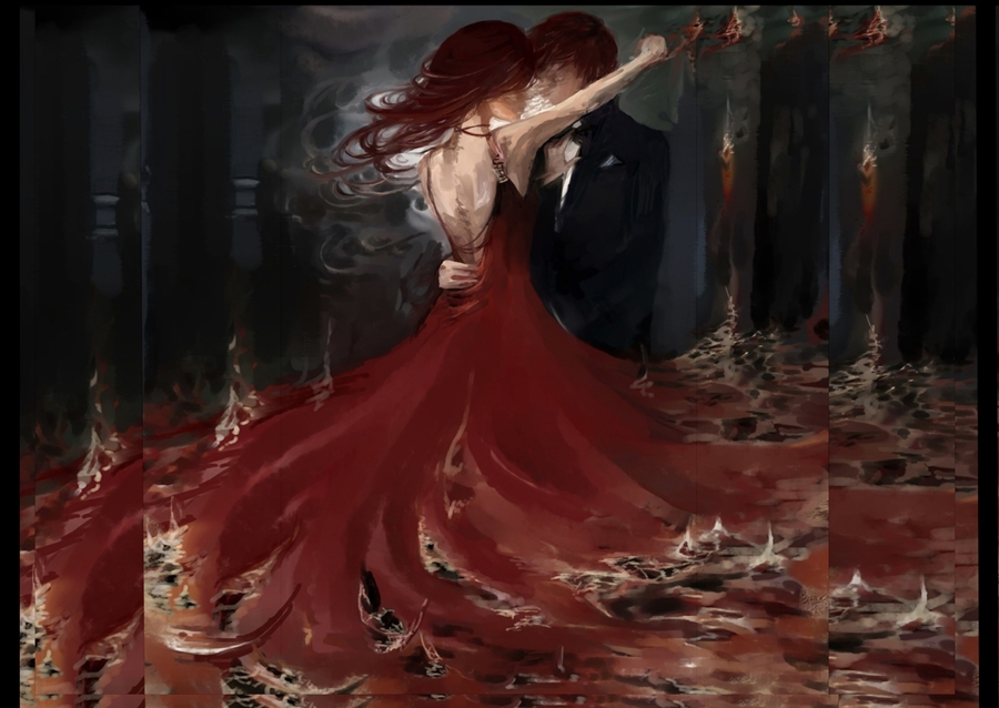 Tańczące płomienie pierwsza wersja