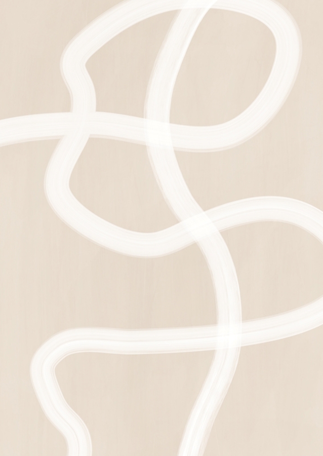 Weißes Pinselstrich-Poster Nr.1