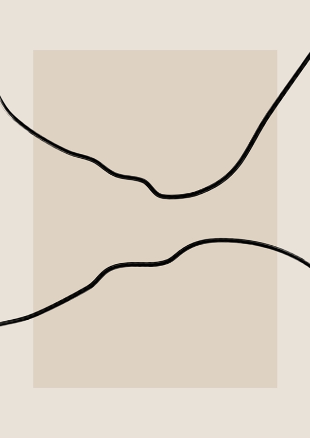 Weiche abstrakte Linien Kunst