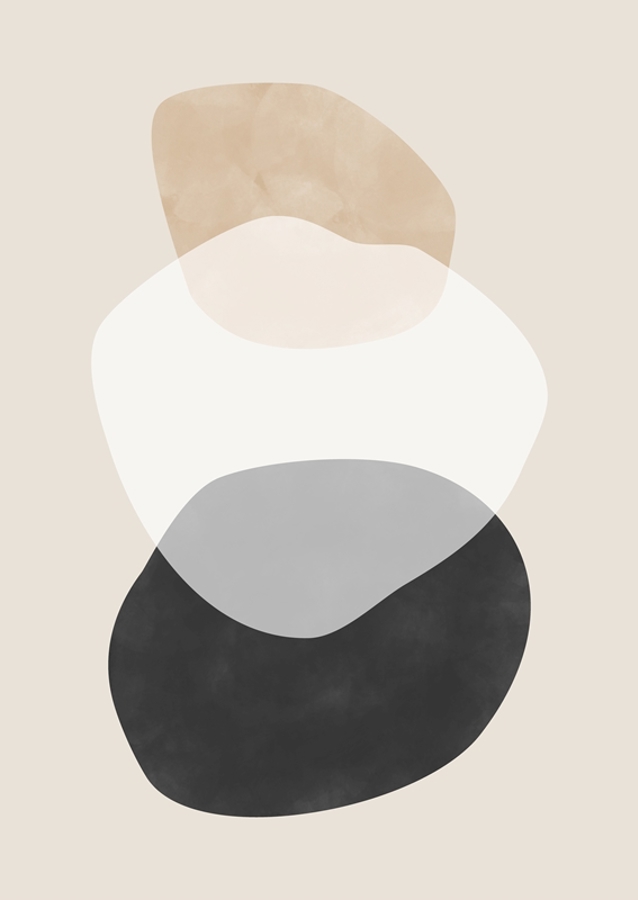 Beżowe kształty boho grafika