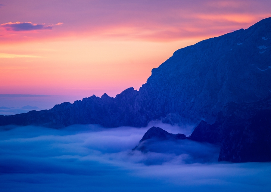 Sonnenaufgang vom Watzmannhaus