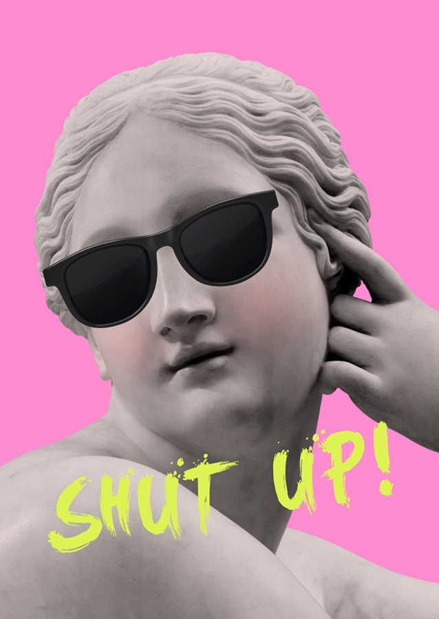 Drž hubu, růžová, žlutá